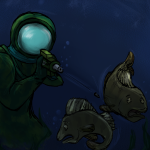 Sukeltaja ampuu kaloja